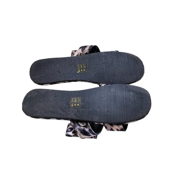 Rachel Zoe Women's Animal Print Slipper Sandal With‎ a bow Sz 10 - Image 5