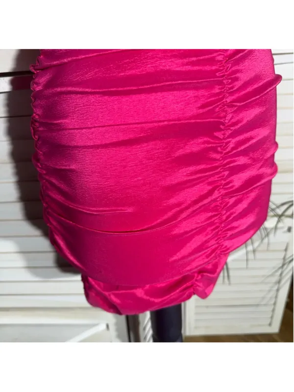 Lovers & Friends mini dress sexy pink ruffled wedding guest cocktail glam prom S - Image 13