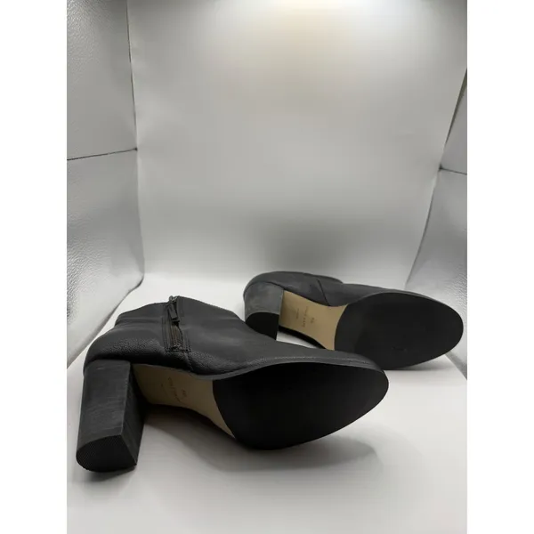 Cole Haan Grand OS Black Leather Ankle Boots Womens 8B Block Heel Booties Zipper - Image 3