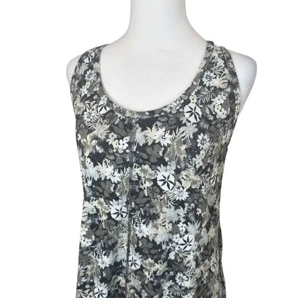 Patagonia Womens‎ Floral Athletic Dress Medium Gray Black White Neutral Outdoor - Image 2