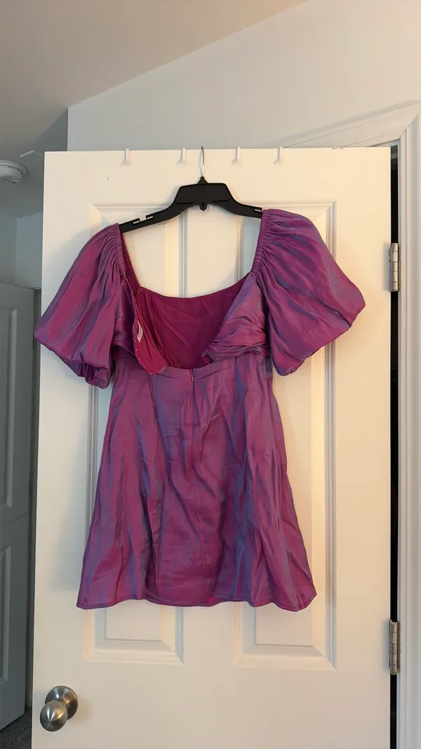 Shop Neighbor Iridescent Purple Mini Dress - Image 2
