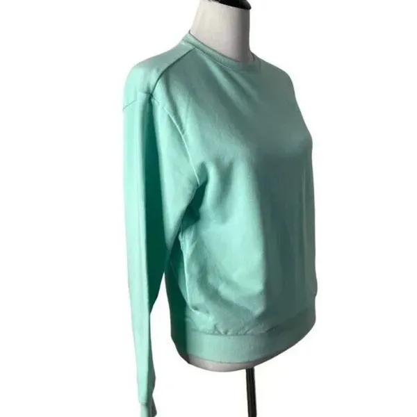 Fila Womens French Terry Crewneck Sweatshirt Size S Pastel Mint Green Pullover - Image 4
