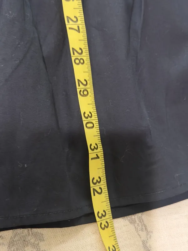 Abercrombie & fitch Black Button-Front Tiered Smock Dress Puff Short Sleeve Coll - Image 12
