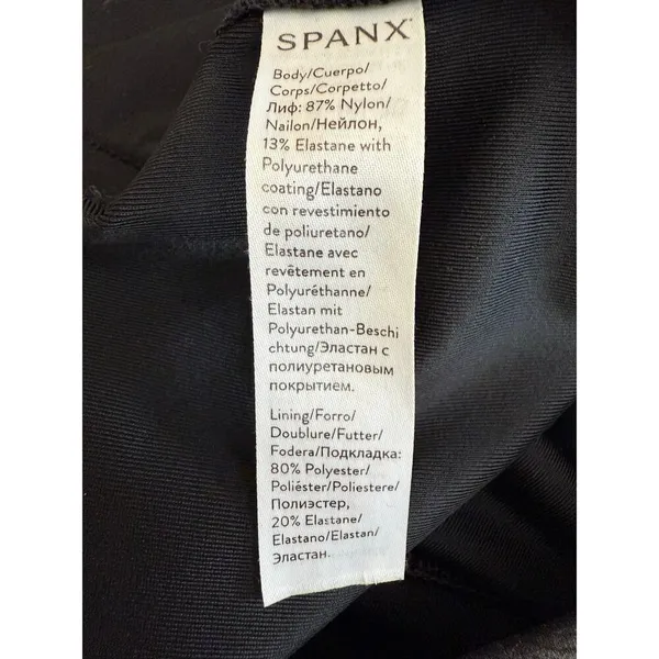 Spanx SPANXshape™ Faux Leather Leggings Women’s Size L Black Compression 2437 - Image 10
