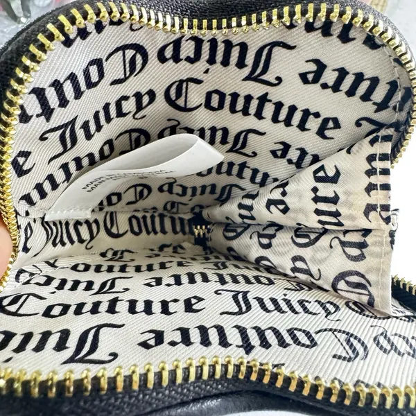 JUICY COUTURE‎ ROYAL COUTURE HEART ZIP AROUND WALLET - Pink Clay/ Chocolate - Image 4