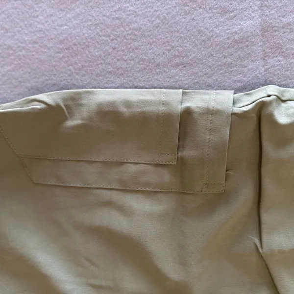 Women's Olive Green with Black Edging Silky Two Piece Scrub Set Size XL #260641 - Image 9