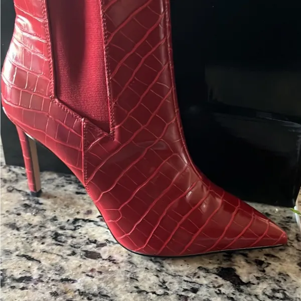 New York & Company RED booties - Image 5