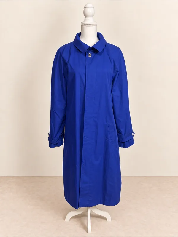 Ralph Lauren Cobalt Blue Belted Long Trench Coat - Image 2