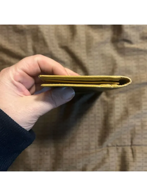 vintage Celine Macadam canvas long bifold wallet with leather trim. - Image 3