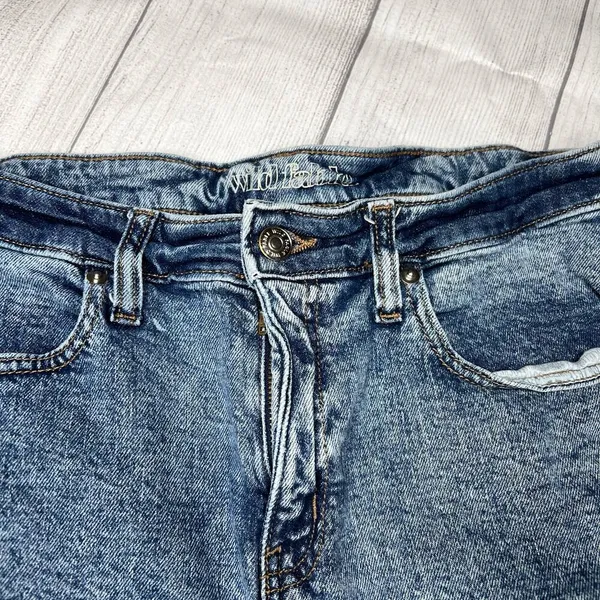 Wild Fable High Rise Short Jean Blue Denim Raw Hem Cotton Stretch Sz 12 31R - Image 3