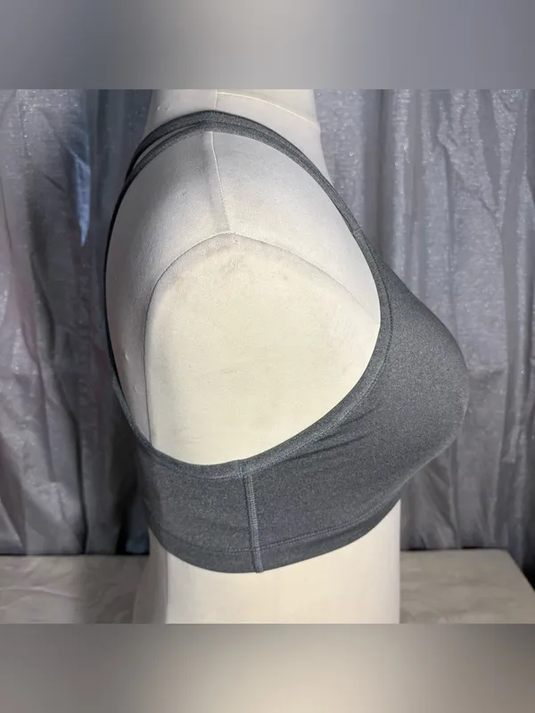 Nike Gray Double-Strap Low-Impact Sports Bra - Image 8