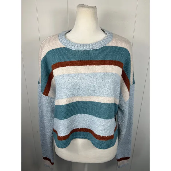 PacSun LA Hearts Marissa Striped Cozy Crew Neck Sweater NWOT Size M - Image 3