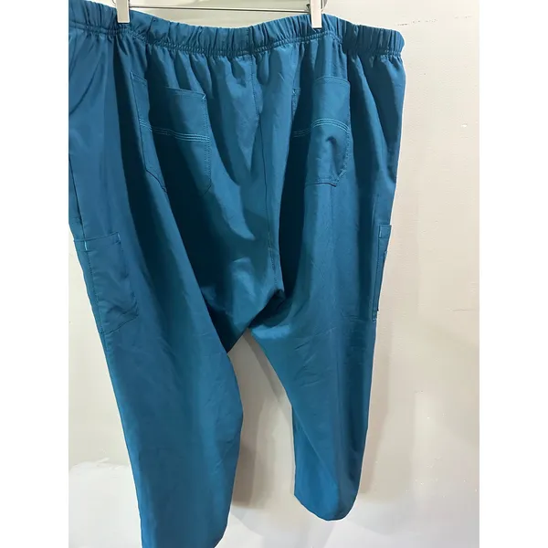 Carhartt Force Womens Teal Blue Cargo Scrub Pants Elastic Waist Drawstring Plus - Image 3