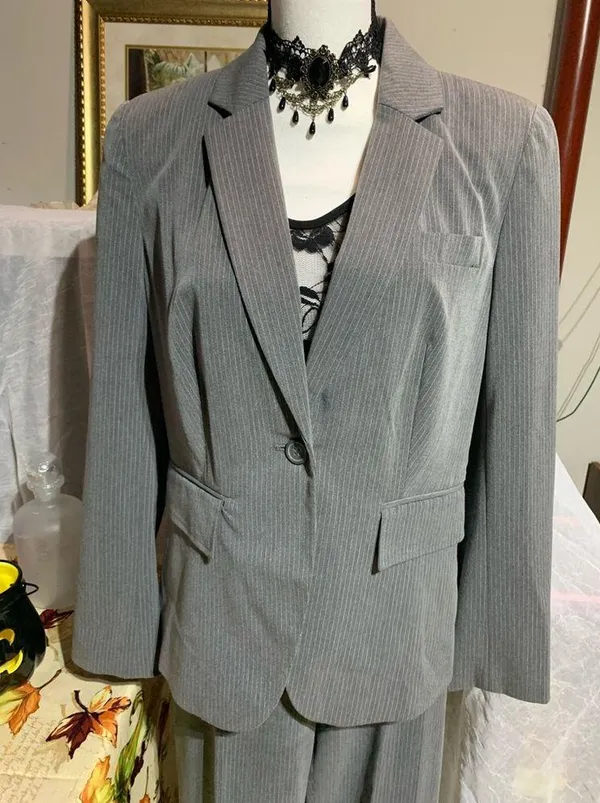 Worthington Gray Pinstripe Pant Suit - Image 2