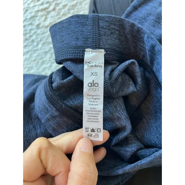 Alo‎ Yoga Alosoft Leggings Space Dye Heathered Navy Blue XS - Image 6