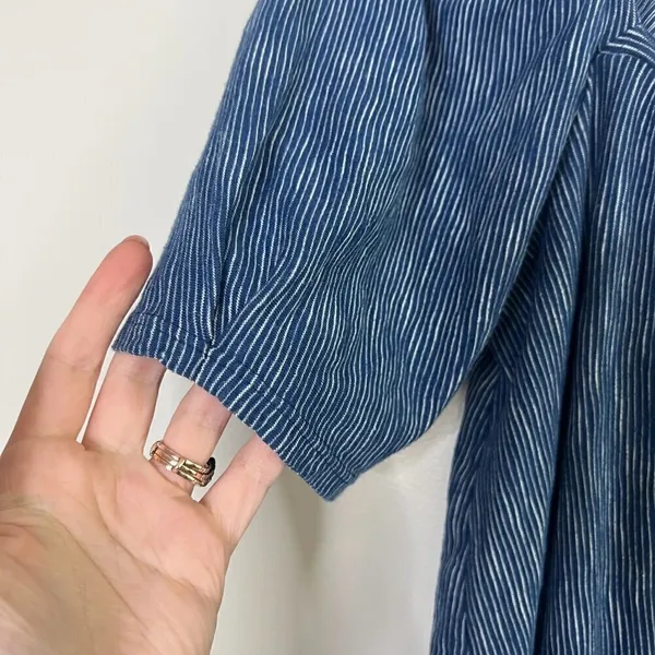 Anthropologie Postmark Square‎ Neck Slight Puff Sleeve Flowy Blouse Size Small - Image 3