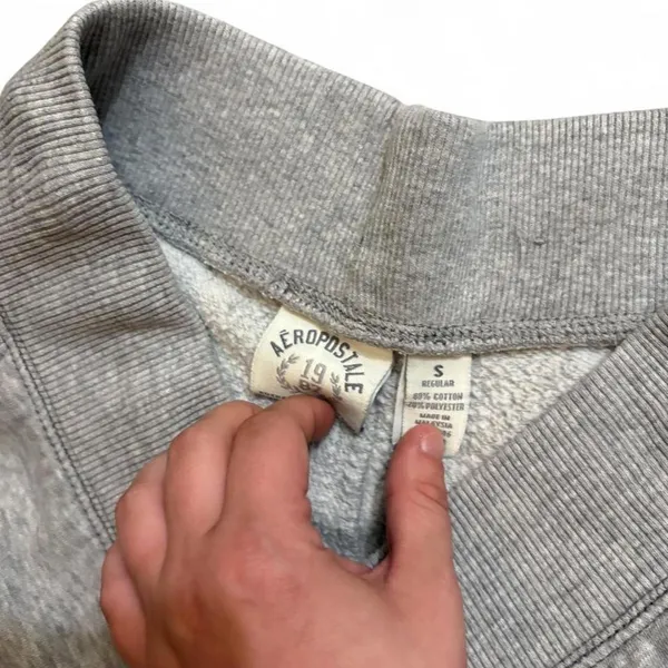 Vintage Y2K Aeropostale Gray Low Rise Wide Leg Sweatpants - Image 2