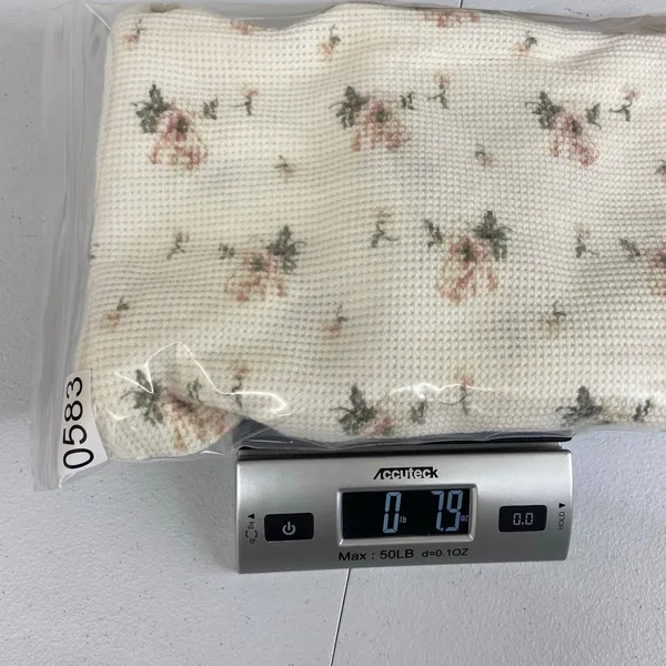 Vintage Victoria's Secret gold label cream floral waffle knit cotton button vest - Image 9