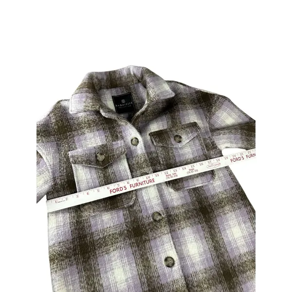 Bagatelle Collection Plaid‎ Shacket XS Brown Purple Button Up Cabincore Jacket - Image 5