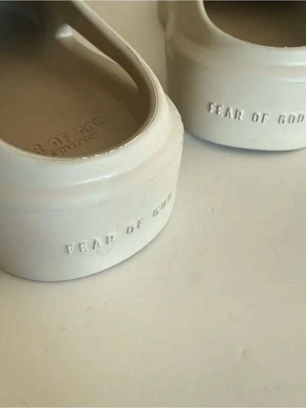 Fear Of God The California Slip On Mules in Oat Cream Foam. Size 36, US 6 - Image 6