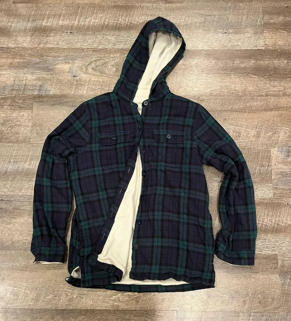 L.L.Bean Fleece Lined Flannel Hoodie - Image 7