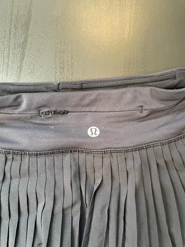 lululemon athletica Black Pleated Skirt with Hidden Zip Pocket - Image 3