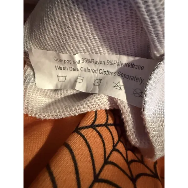 Rose Gal Halloween Dress Womens Plus 3X Orange Black Jack O'lanterns Spider Webs - Image 8