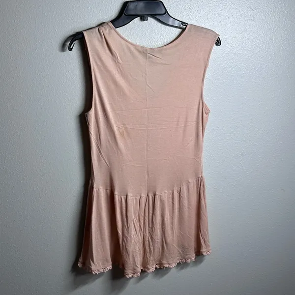 Victoria’s Secret Top Women’s Small Petite Orange Semi-Sheer Peplum Sleeveless‎ - Image 5