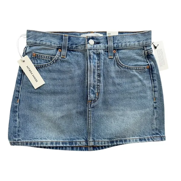 Aritzia Denim Forum ‘90s Ricci Micro Denim Skirt NEW Size 25 7 Years Bleu Taboo - Image 2