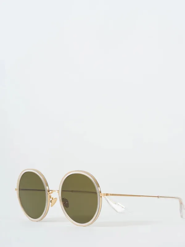 KREWE luisa crystal 24k polarized round sunglasses NEW - Image 3
