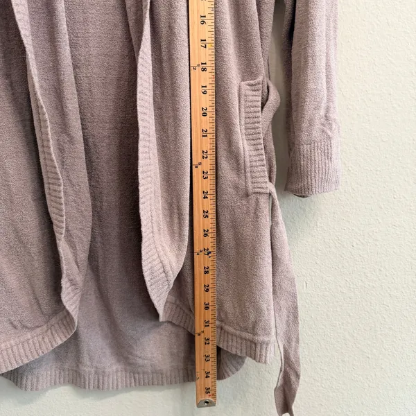 Barefoot Dreams CozyChic Ultra Lite Belted Cardigan Robe Taupe Size Small- Soft - Image 10