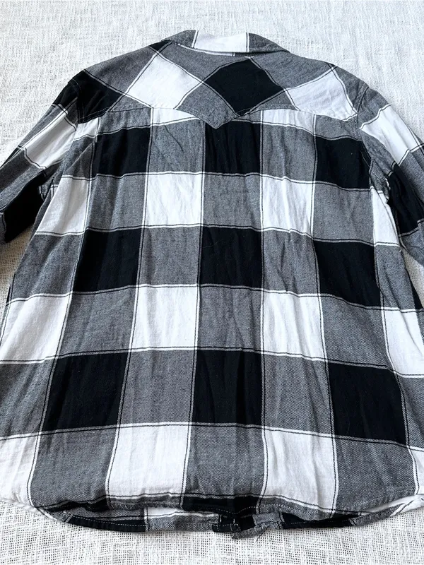 Wrangler "Retro" Long Sleeve Western Plaid Snap Flannel 🔲 Size Large - Image 6