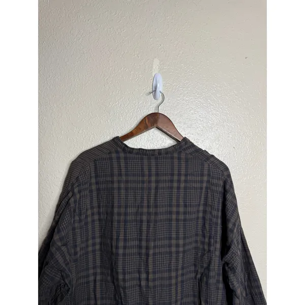 CP Shades x Free People Mixed Plaid Pinstripe Cotton Tie Front Jacket size S - Image 9