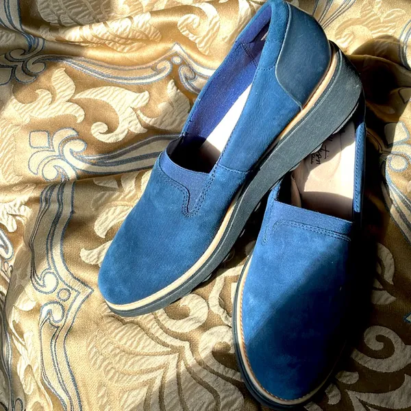 Ultimate comfort collection by Clark’s blue suede loafer - Image 6