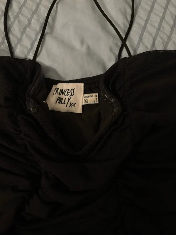 Princess Polly I Want You Black Mini Dress - Image 3