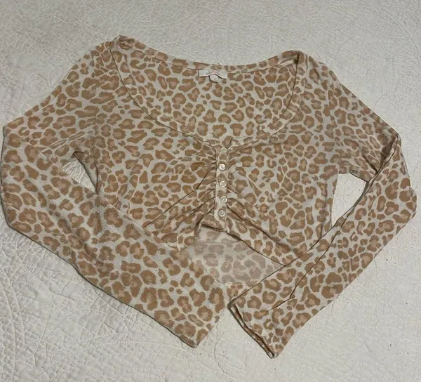 Colsie Tan and Pinkish Animal Print PJ Set - Image 5
