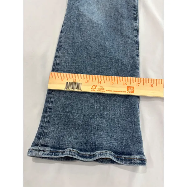 Madewell Mid-Rise Kick Out Jeans Blue Stretch Denim Size 30 Flare Cropped - Image 7