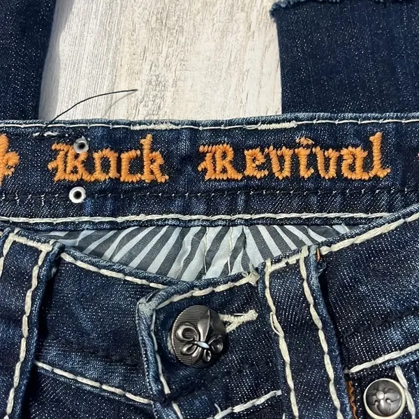 Rock Revival Sharon Skinny Raw Hem Jeans Size 25 - Image 8