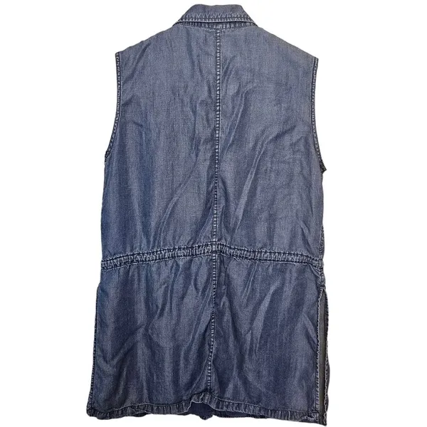 Buffalo David Bitton Lightweight Blue Denim Tunic Vest Medium‎ - Image 7