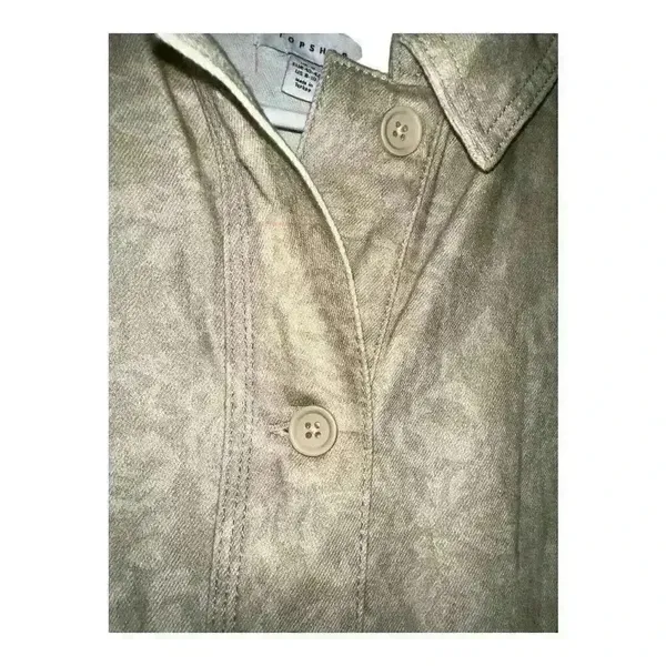 TopShop Cream‎ Floral Print Button Down Jacket. Size 8-10 - Image 5