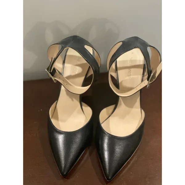 Nine West Womens Black Ankle Strap Heels Size 8 - Image 2