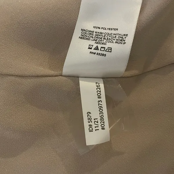Express Satin Beige Crop Top - Image 6