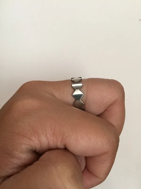 Rhombus stainless steel ring - Image 4