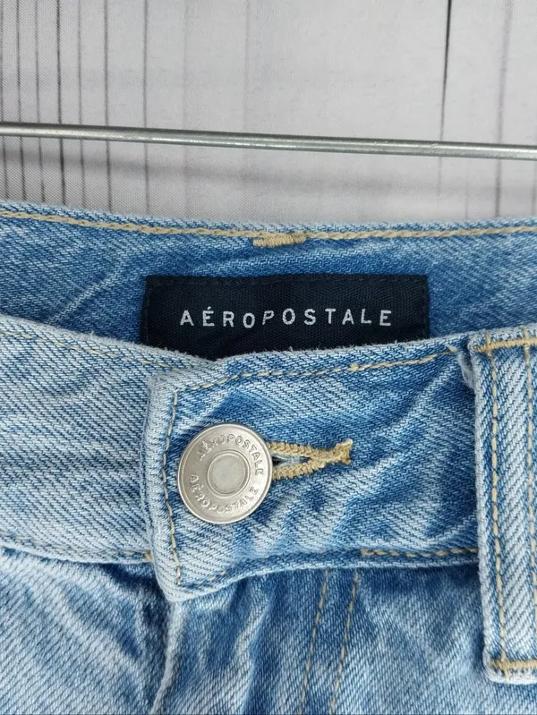 Aeropostale Light Blue High Rise Baggy Relaxed 90's Y2K Classic Eveeyday Jeans - Image 3
