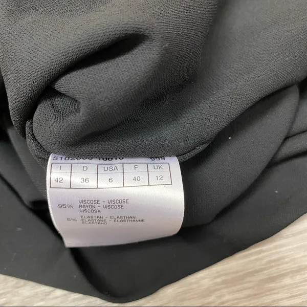 BOSS Hugo Boss Black V Neck Sleeveless Tank Top Size 6 - Image 5