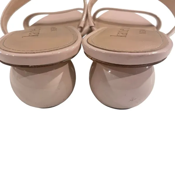Kate Spade Palm Springs Sandals Women 8.5B Pale Dogwood Patent Leather Slide - Image 5
