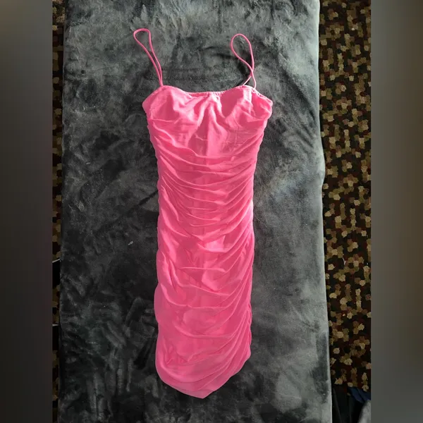 Superdown Emmie Mesh Mini Dress in Hot Pink Size Small - Image 9