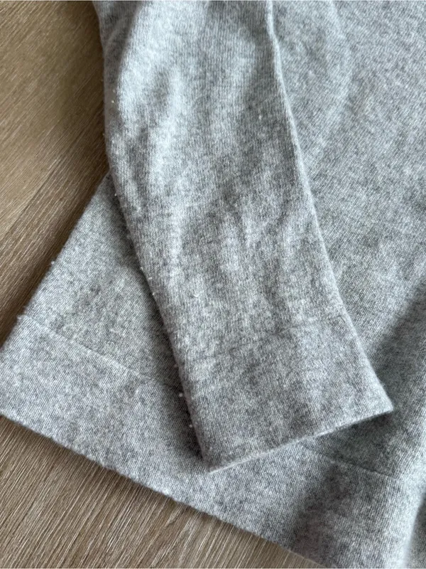 J.Crew Soft Heather Gray Cotton Wool Crewneck Sweater - Image 2