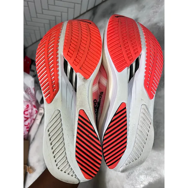 Adidas Adizero Boston 10 Women’s 9.5 White Black Solar Red Running Shoes FY4087 - Image 10