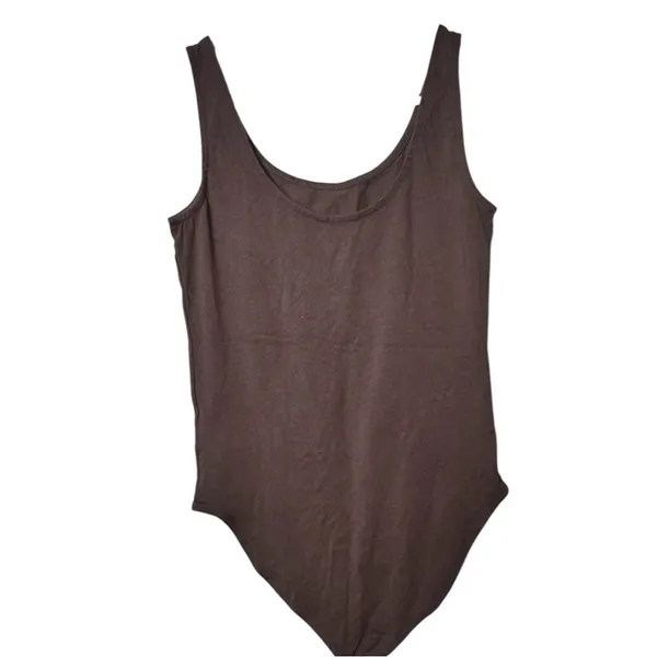 Gap Women's Brown Snap Closure All In One Bodysuit Sz M - Image 3